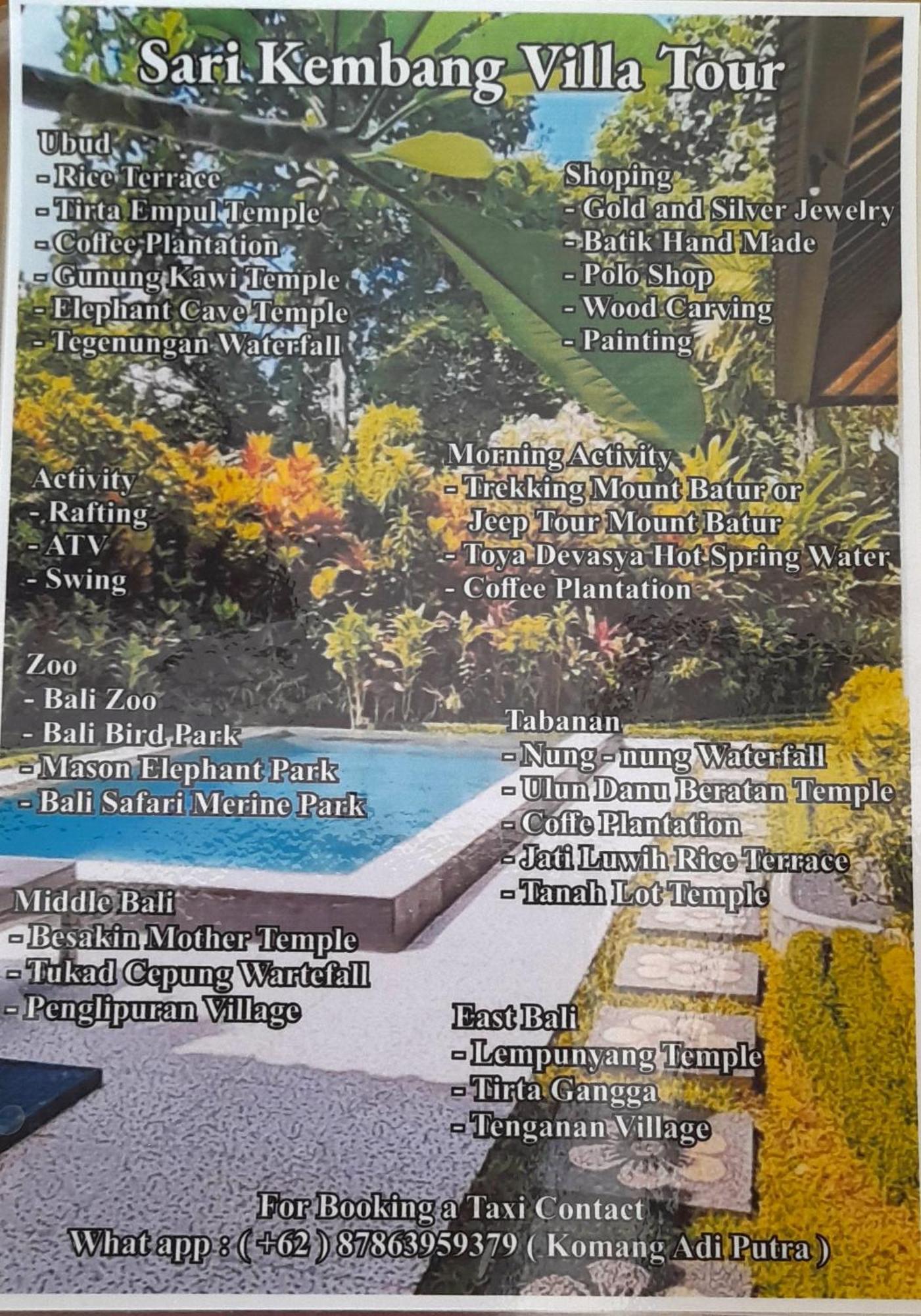 Sari Kembang Villa Ubud 1 Exteriör bild